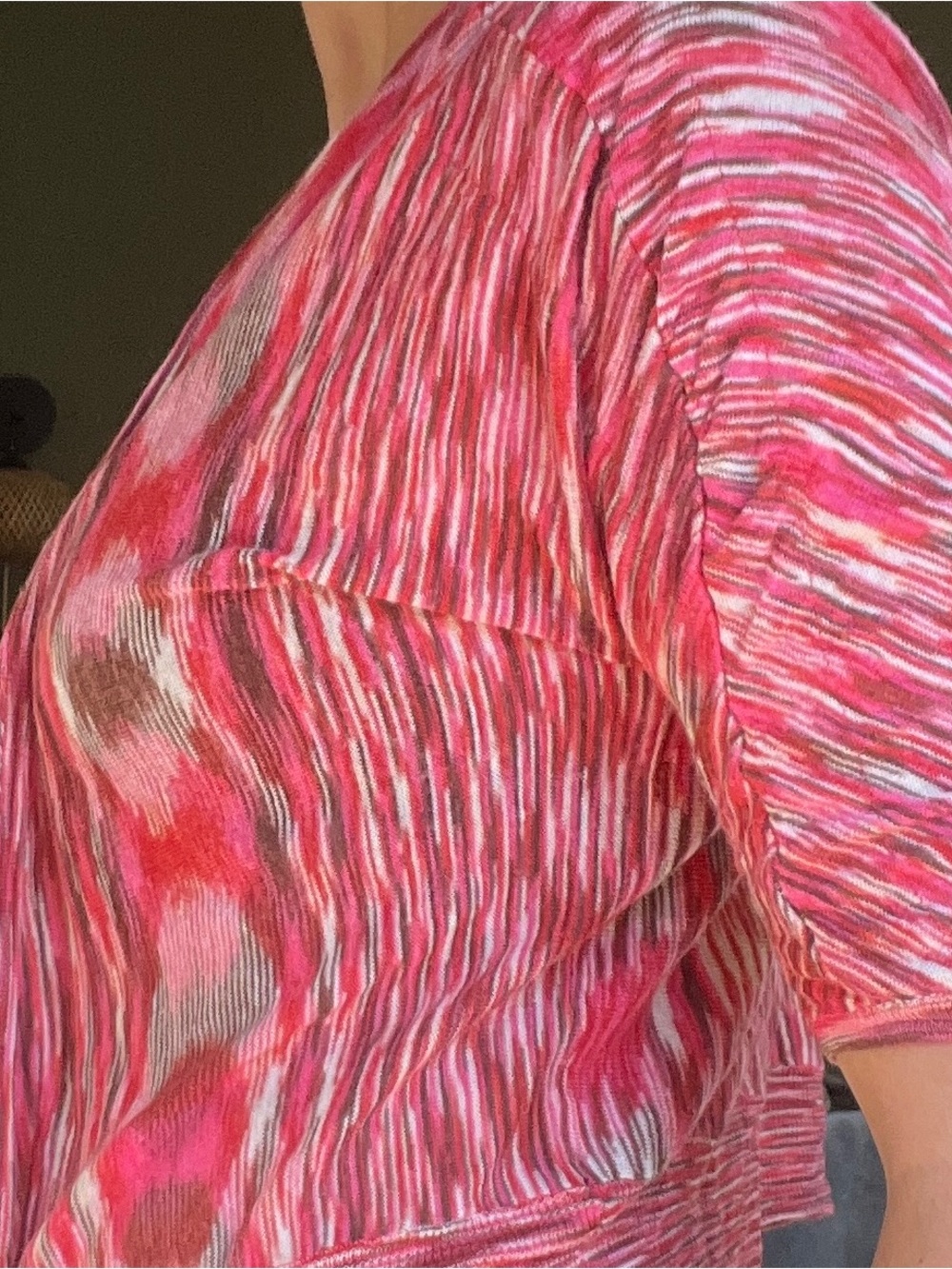 Pink Patterned Open Cardigan - Picture 3 of 3